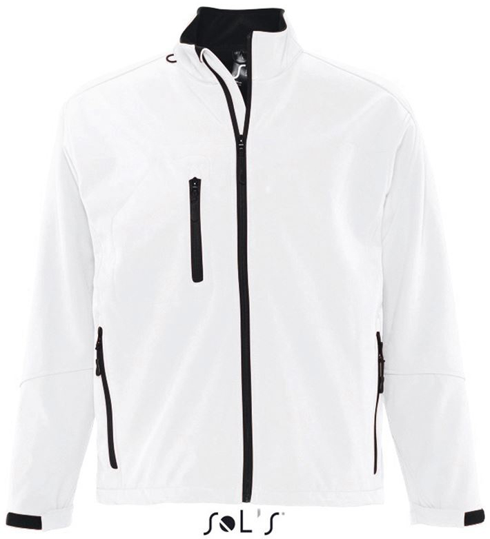 Sol's Relax - Men's Softshell Zipped Jacket - Sol's Relax - Men's Softshell Zipped Jacket - White