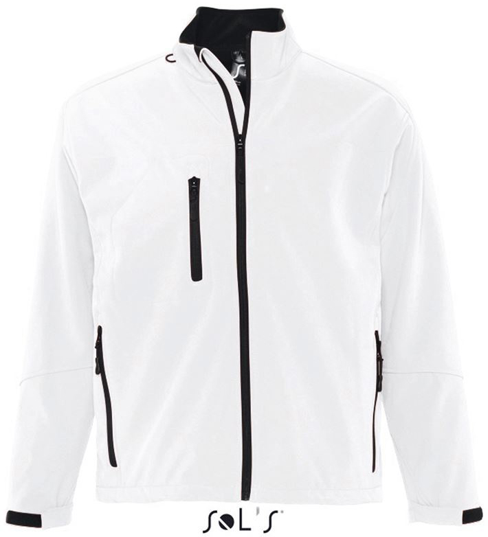 Sol's Relax - Men's Softshell Zipped Jacket - white