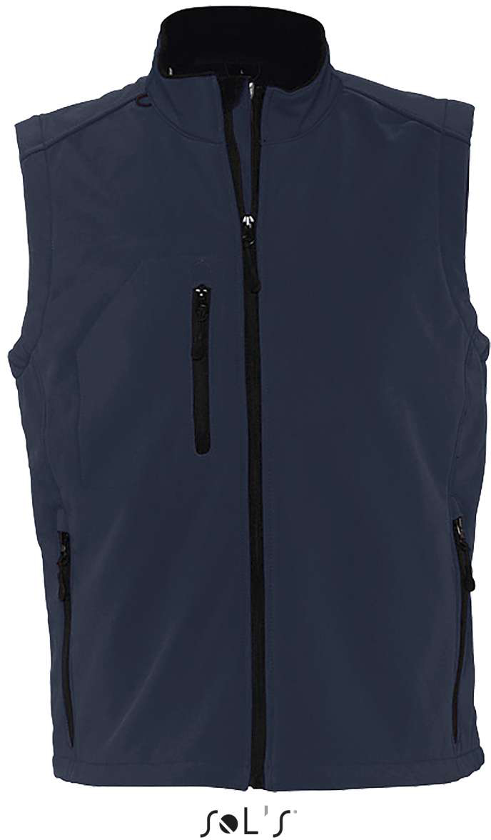 Sol's Rallye Men - Sleeveless Softshell Jacket - modrá