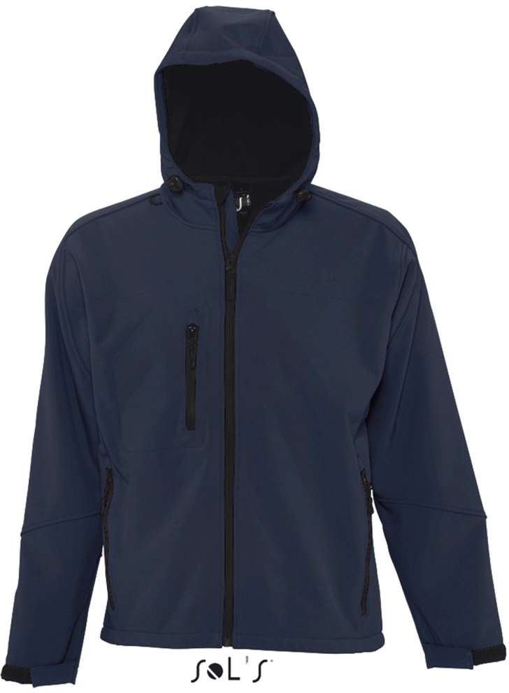 Sol's Replay Men - Hooded Softshell - blau