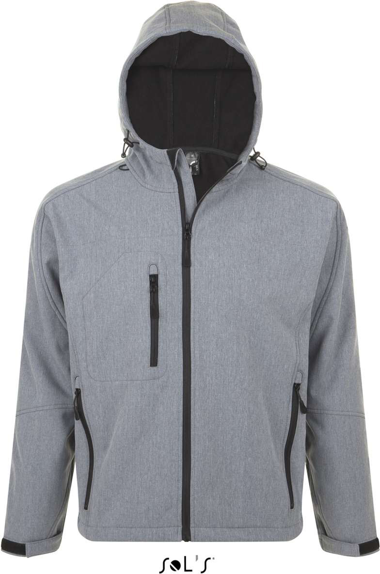 Sol's Replay Men - Hooded Softshell - šedá