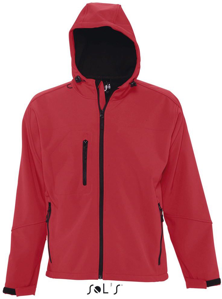 Sol's Replay Men - Hooded Softshell - Sol's Replay Men - Hooded Softshell - Cherry Red