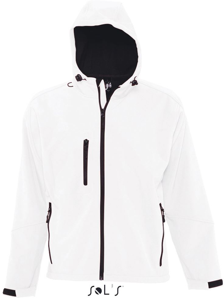 Sol's Replay Men - Hooded Softshell - Sol's Replay Men - Hooded Softshell - White