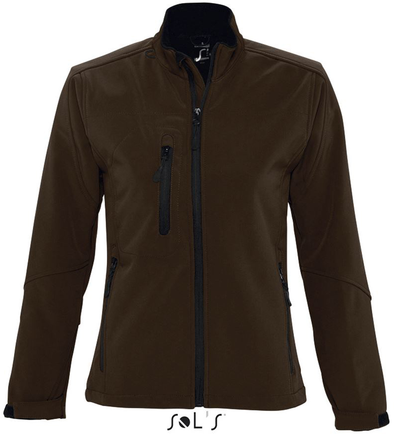 Sol's Roxy - Women's Softshell Zipped Jacket - hnedá