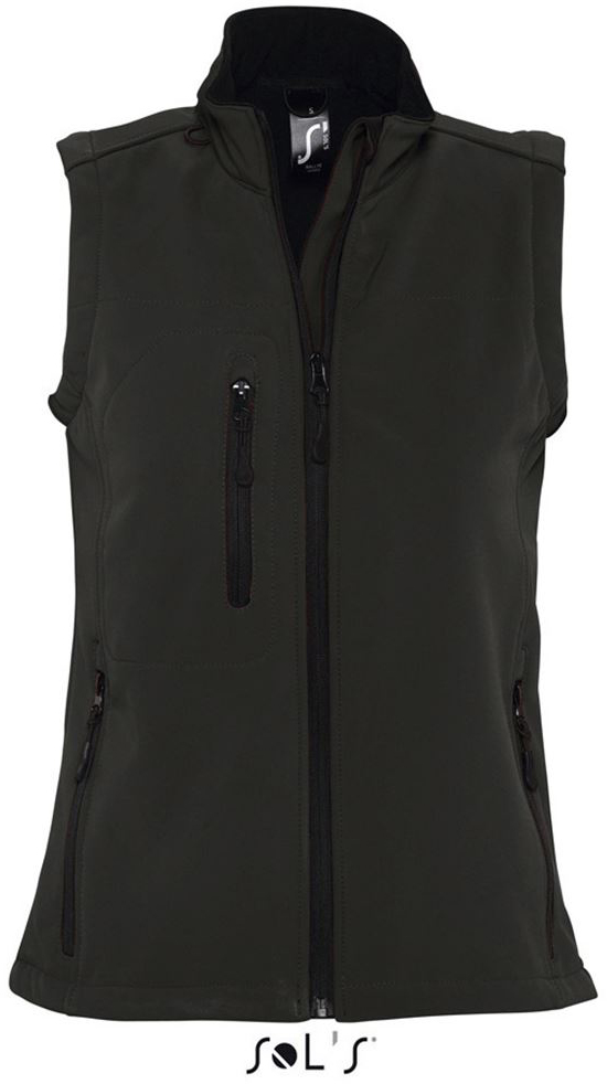 Sol's Rallye Women - Sleeveless Softshell Jacket - čierna