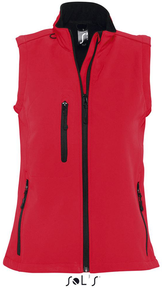 Sol's Rallye Women - Sleeveless Softshell Jacket - červená