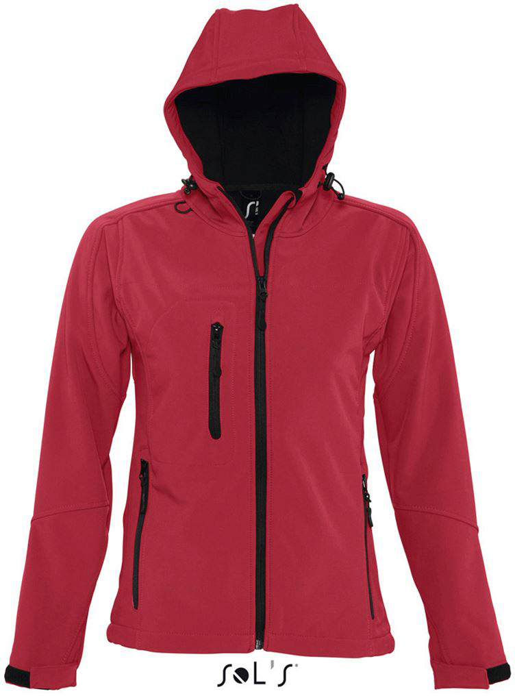 Sol's Replay Women - Hooded Softshell - červená