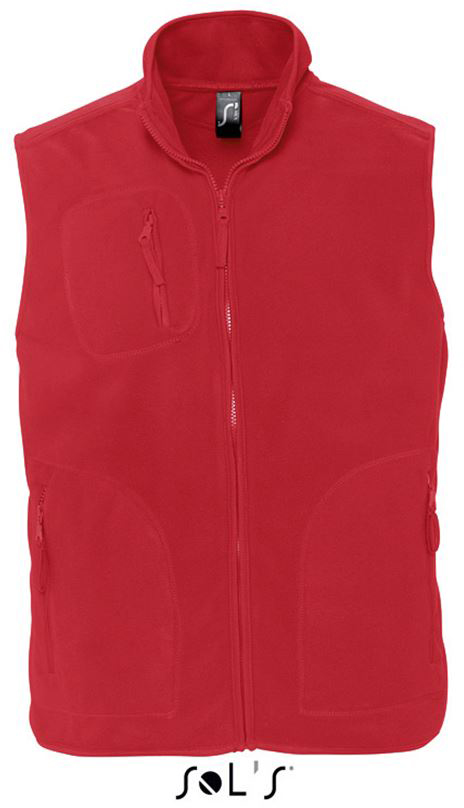 Sol's Norway - Unisex Sleeveless Fleece Cardigan - Rot