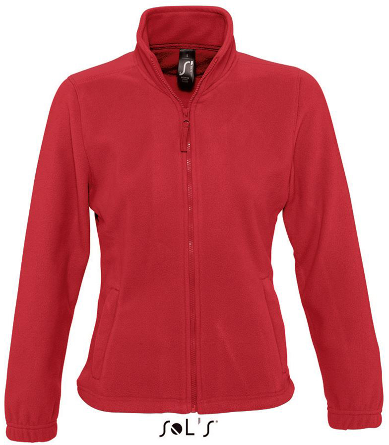 Sol's North Women - Zipped Fleece Jacket - červená