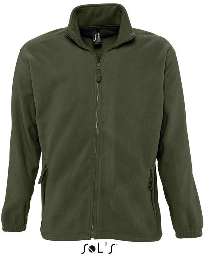 Sol's North Men - Zipped Fleece Jacket - Grün