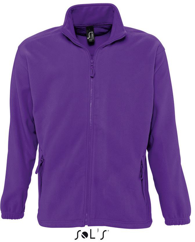 Sol's North Men - Zipped Fleece Jacket - Violett