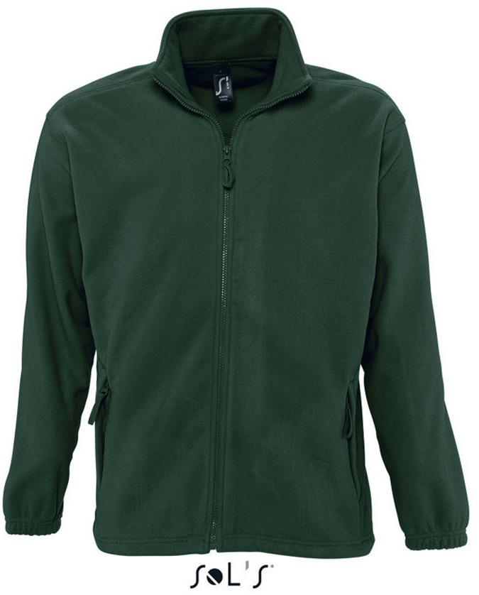 Sol's North Men - Zipped Fleece Jacket - zelená