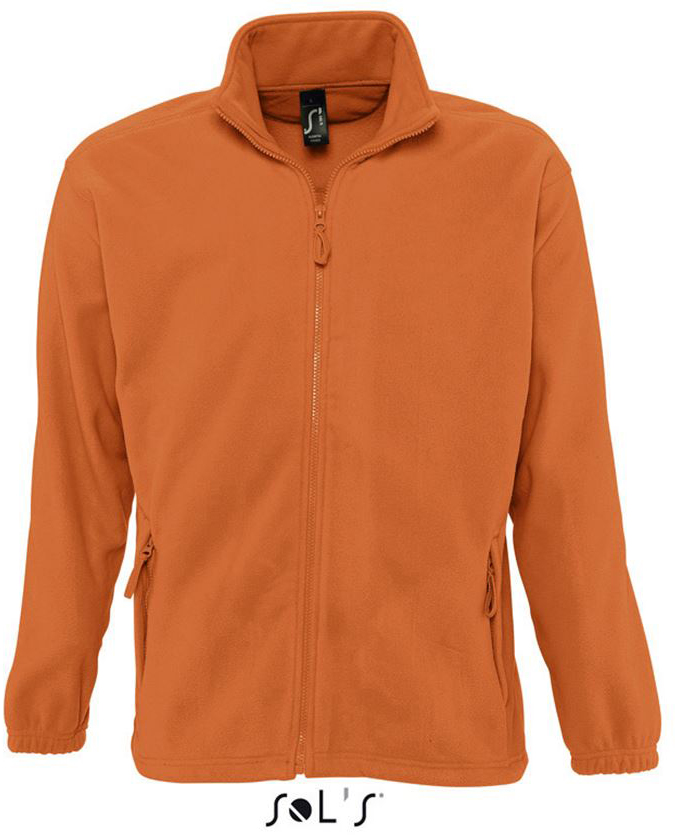 Sol's North Men - Zipped Fleece Jacket - oranžová