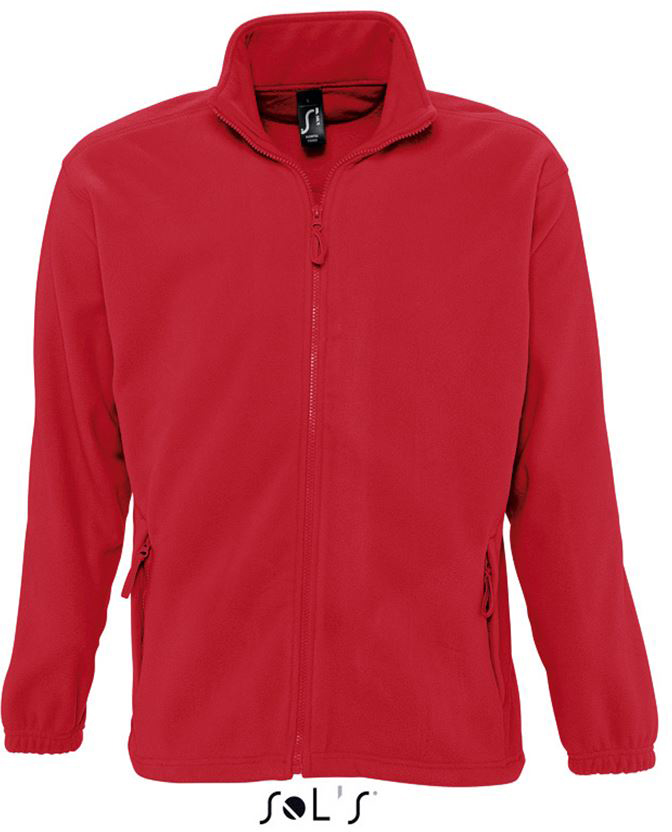 Sol's North Men - Zipped Fleece Jacket - red