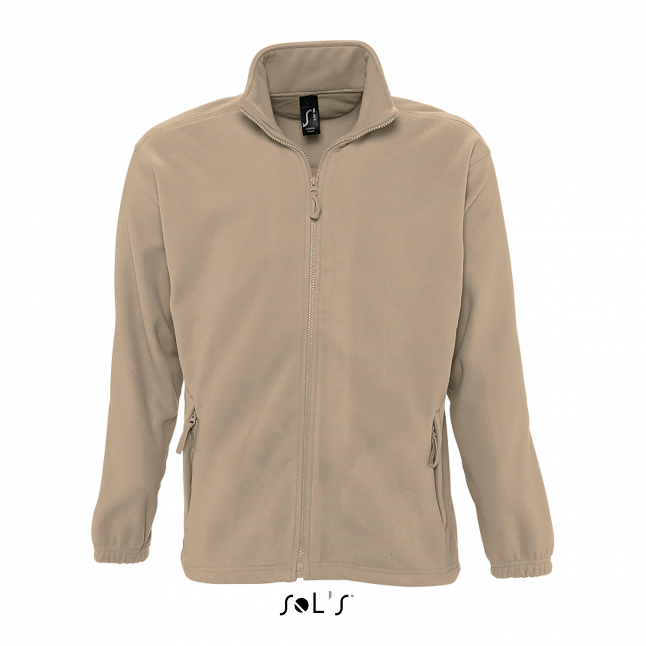 Sol's North Men - Zipped Fleece Jacket - hnědá