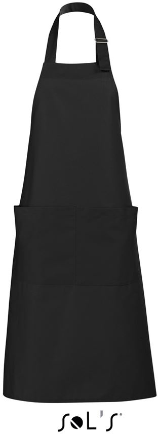 Sol's Gala - Long Apron With Pockets - black