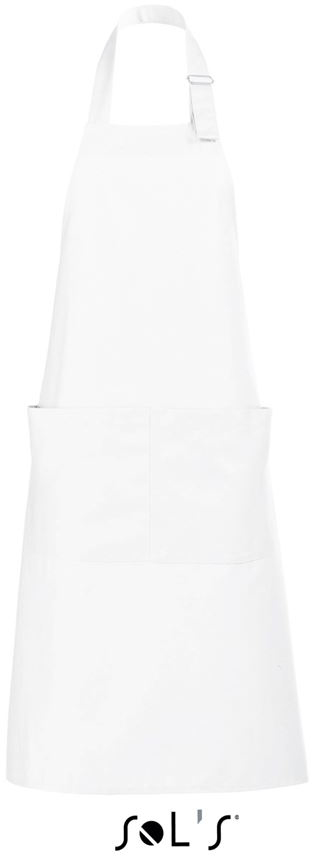 Sol's Gala - Long Apron With Pockets - Weiß 
